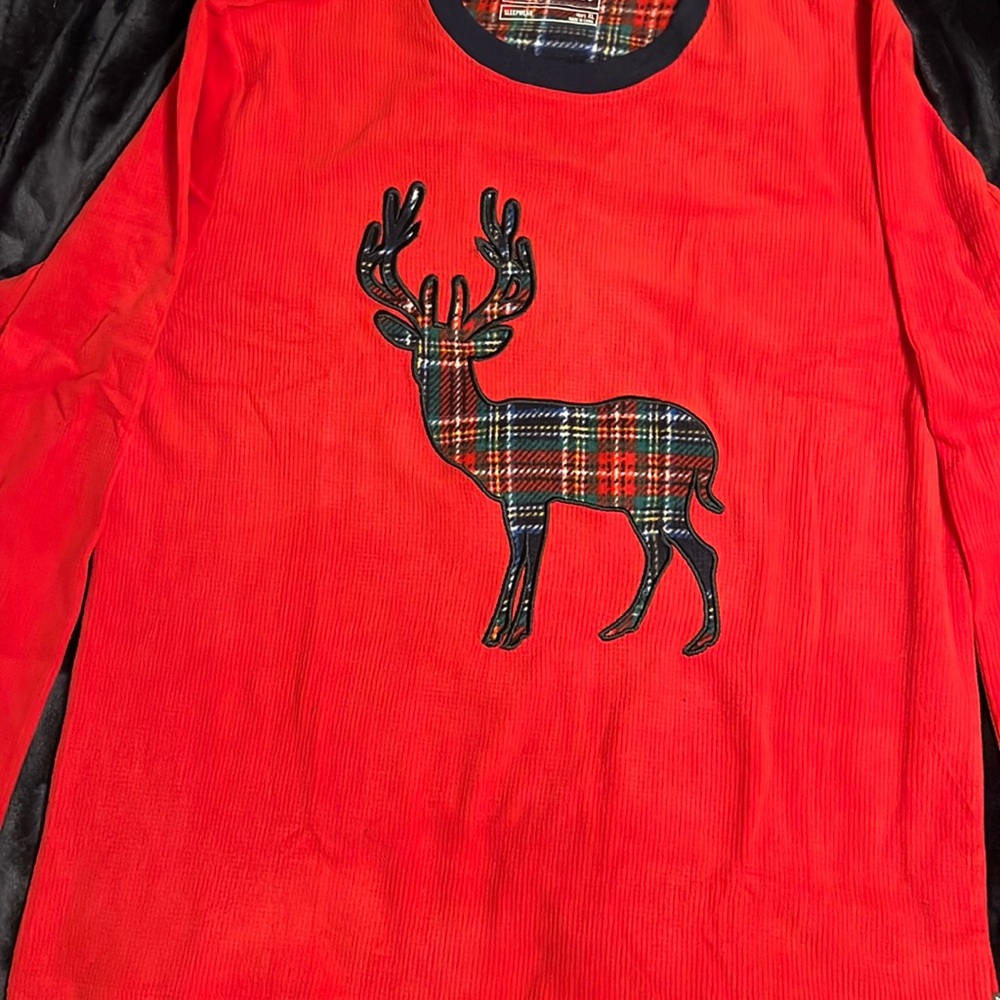 Men’s Eddie Bauer Christmas Pajama‎ Set Size XL 2 Pieces Festive Cozy